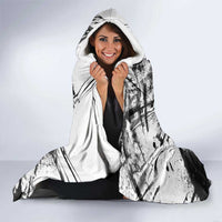 Same Shit Different Costume Hooded Blanket Monochrome Gritty Texture