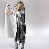 Same Shit Different Costume Hooded Blanket Monochrome Gritty Texture