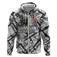 Same Shit Different Costume Hoodie Monochrome Gritty Texture