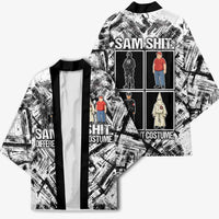 Same Shit Different Costume Kimono Monochrome Gritty Texture