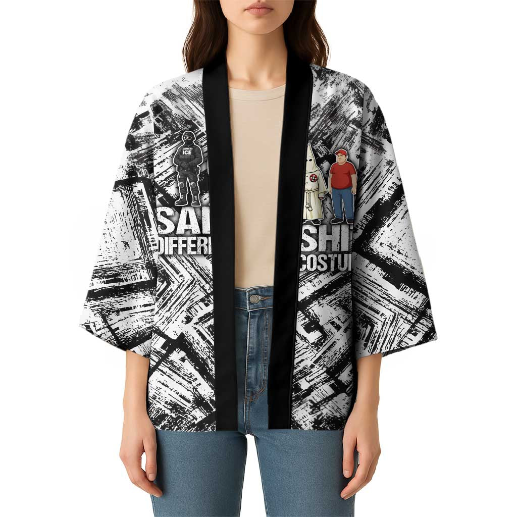 Same Shit Different Costume Kimono Monochrome Gritty Texture