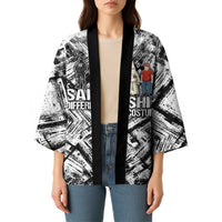 Same Shit Different Costume Kimono Monochrome Gritty Texture