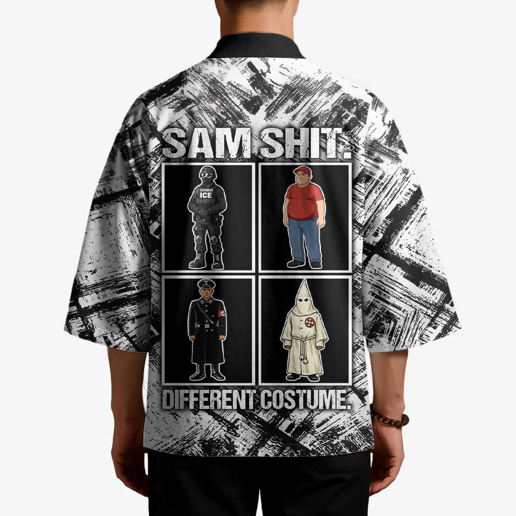 Same Shit Different Costume Kimono Monochrome Gritty Texture