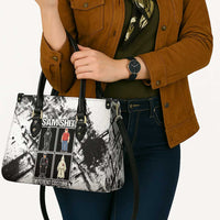 Same Shit Different Costume Leather Bag Monochrome Gritty Texture