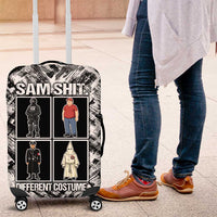 Same Shit Different Costume Luggage Cover Monochrome Gritty Texture
