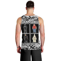 Same Shit Different Costume Men Tank Top Monochrome Gritty Texture