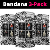 Same Shit Different Costume Neck Gaiter Monochrome Gritty Texture