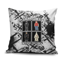 Same Shit Different Costume Pillow Cover Monochrome Gritty Texture