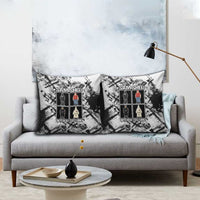 Same Shit Different Costume Pillow Cover Monochrome Gritty Texture
