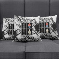 Same Shit Different Costume Pillow Cover Monochrome Gritty Texture