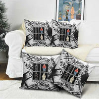 Same Shit Different Costume Pillow Cover Monochrome Gritty Texture