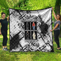 Same Shit Different Costume Quilt Monochrome Gritty Texture