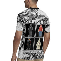 Same Shit Different Costume Rugby Jersey Monochrome Gritty Texture