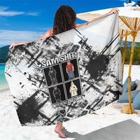 Same Shit Different Costume Sarong Monochrome Gritty Texture