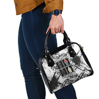 Same Shit Different Costume Shoulder Handbag Monochrome Gritty Texture