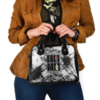 Same Shit Different Costume Shoulder Handbag Monochrome Gritty Texture