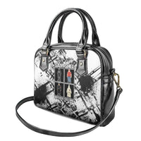 Same Shit Different Costume Shoulder Handbag Monochrome Gritty Texture
