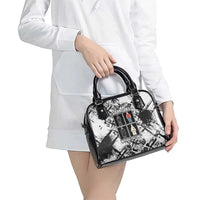 Same Shit Different Costume Shoulder Handbag Monochrome Gritty Texture
