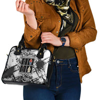 Same Shit Different Costume Shoulder Handbag Monochrome Gritty Texture