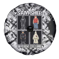 Same Shit Different Costume Spare Tire Cover Monochrome Gritty Texture