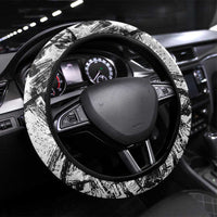 Same Shit Different Costume Steering Wheel Cover Monochrome Gritty Texture