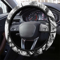 Same Shit Different Costume Steering Wheel Cover Monochrome Gritty Texture