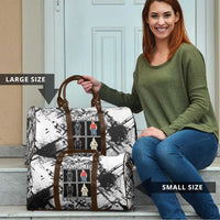 Same Shit Different Costume Travel Bag Monochrome Gritty Texture