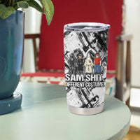 Same Shit Different Costume Tumbler Cup Monochrome Gritty Texture
