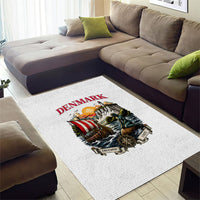 Denmark Kongeriget Heritage Area Rug Vintage Viking Ship And Nyhavn Scenic Illustration