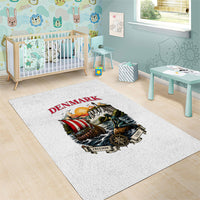 Denmark Kongeriget Heritage Area Rug Vintage Viking Ship And Nyhavn Scenic Illustration