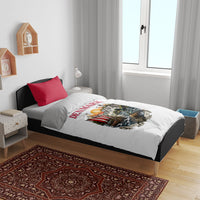 Denmark Kongeriget Heritage Bedding Set Vintage Viking Ship And Nyhavn Scenic Illustration