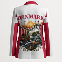 Denmark Kongeriget Heritage Blazer Vintage Viking Ship And Nyhavn Scenic Illustration