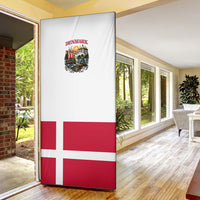 Denmark Kongeriget Heritage Door Cover Vintage Viking Ship And Nyhavn Scenic Illustration