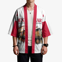 Denmark Kongeriget Heritage Kimono Vintage Viking Ship And Nyhavn Scenic Illustration