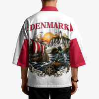Denmark Kongeriget Heritage Kimono Vintage Viking Ship And Nyhavn Scenic Illustration