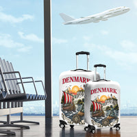 Denmark Kongeriget Heritage Luggage Cover Vintage Viking Ship And Nyhavn Scenic Illustration
