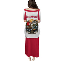Denmark Kongeriget Heritage Puletasi Vintage Viking Ship And Nyhavn Scenic Illustration