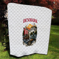 Denmark Kongeriget Heritage Quilt Vintage Viking Ship And Nyhavn Scenic Illustration