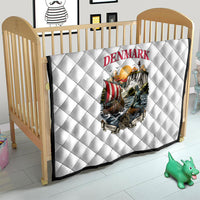 Denmark Kongeriget Heritage Quilt Vintage Viking Ship And Nyhavn Scenic Illustration