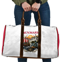 Denmark Kongeriget Heritage Travel Bag Vintage Viking Ship And Nyhavn Scenic Illustration