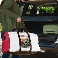 Denmark Kongeriget Heritage Travel Bag Vintage Viking Ship And Nyhavn Scenic Illustration