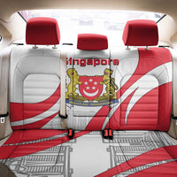 Singapore National Crest Back Car Seat Cover with City Skyline and Lion Design