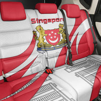 Singapore National Crest Back Car Seat Cover with City Skyline and Lion Design