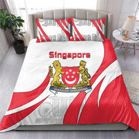 Singapore National Crest Bedding Set with City Skyline and Lion Design