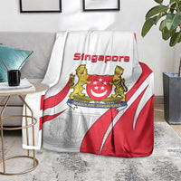 Singapore National Crest Blanket with City Skyline and Lion Design