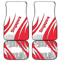 Singapore National Crest Car Mats with City Skyline and Lion Design