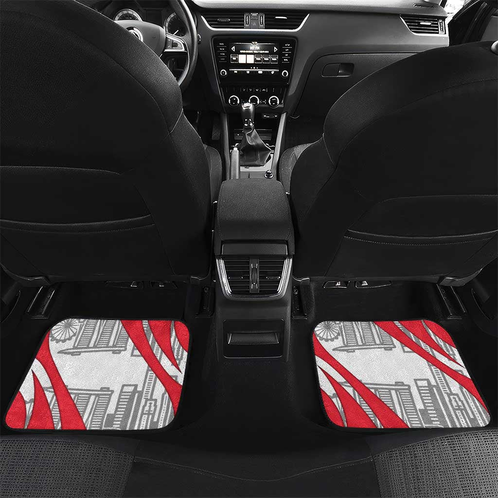 Singapore National Crest Car Mats with City Skyline and Lion Design