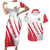 Singapore National Crest Couples Matching Short Sleeve Bodycon Dress and Hawaiian Shirt with City Skyline and Lion Design