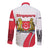 Singapore National Crest Long Sleeve Button Shirt with City Skyline and Lion Design