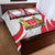 Singapore National Crest Quilt Bed Set with City Skyline and Lion Design